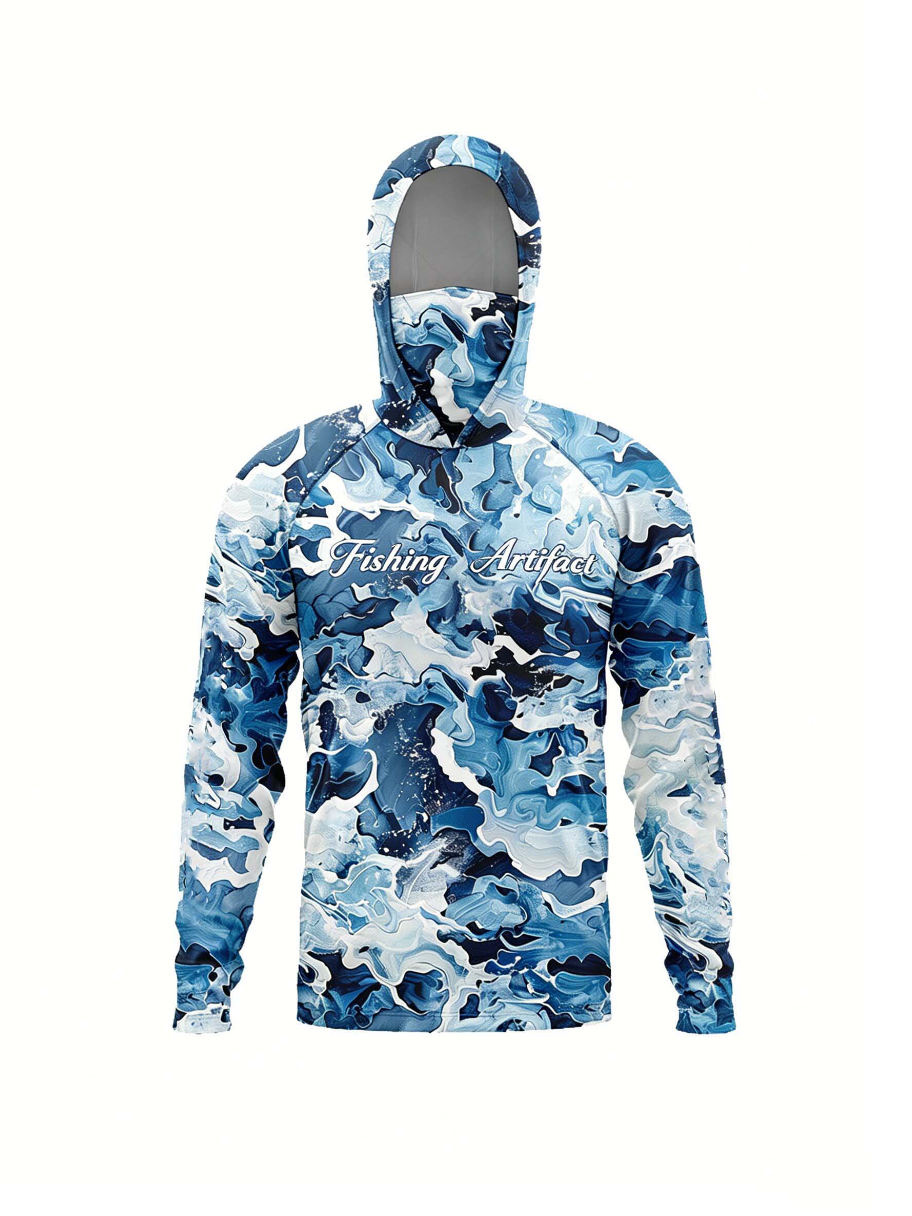 Hoodie Memancing Pria Motif 3D - Sports Mask Breathable ulasan dan harga